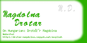 magdolna drotar business card